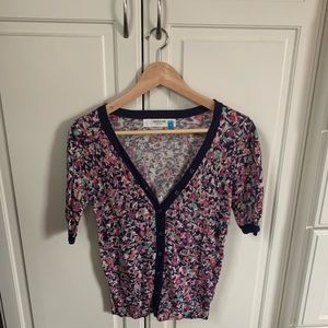 Anthropologie Multicolor Floral Cardigan